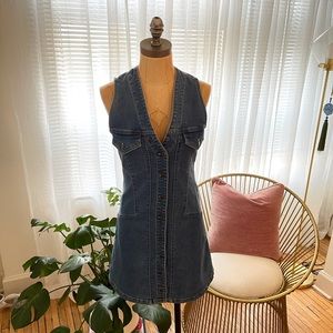 Free people button up denim dress